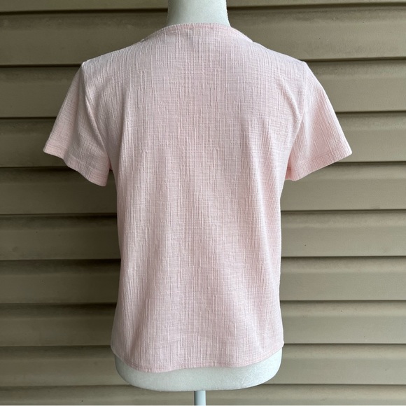 •J.Crew• Tie Front Top in Pale Pink - Size Small - Picture 6 of 9
